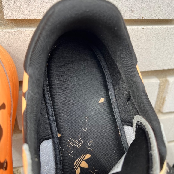 Adidas Orange Her Court Paint Drip Cloud Foam Sneakers 9 - Picture 6 of 10